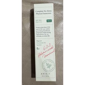 AXIS-Y Complete No Stress Physical Sunscreen SPF 50+ PA++++ 1.69 fl oz / 50ml